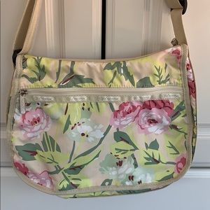 Floral Lesportsac Classic Hobo Style Purse